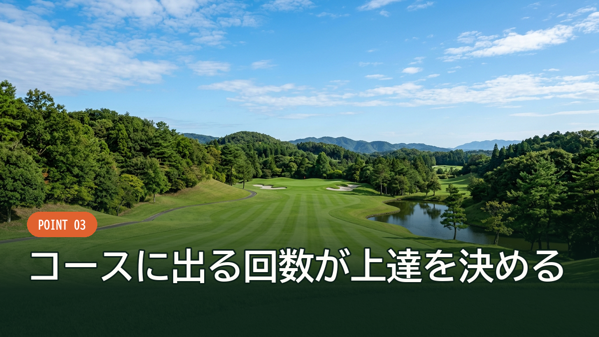 コースを実際にラウンドしながら攻め方を考える