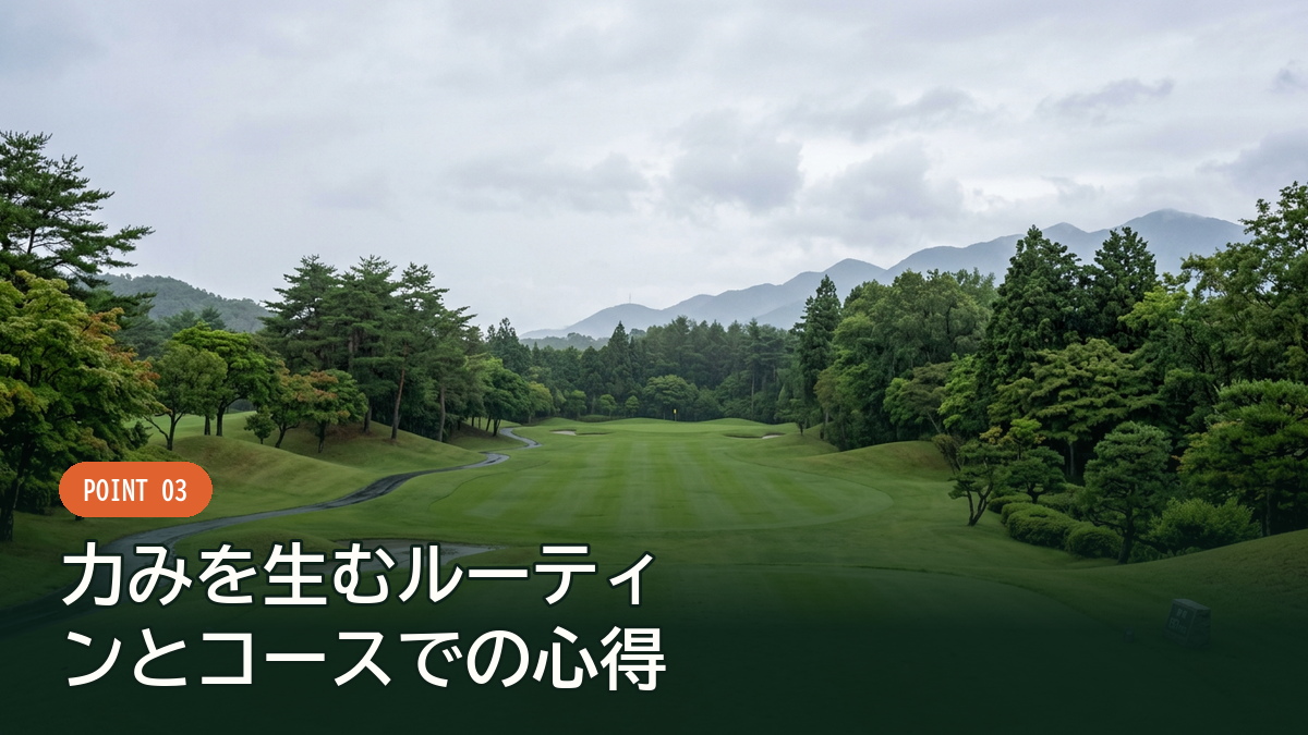 コースでは構えを整えることが上達の近道になる