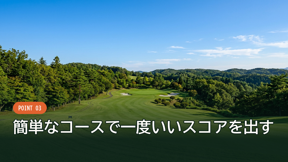 グリーンに向かって広がるフェアウェイ