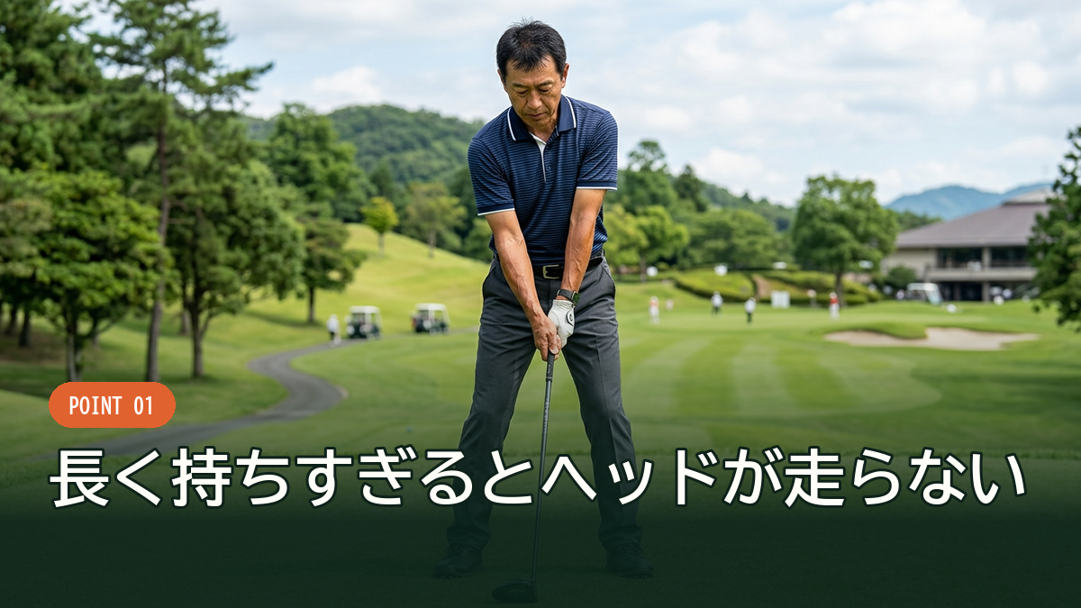 力みすぎたグリップではヘッドが走らない